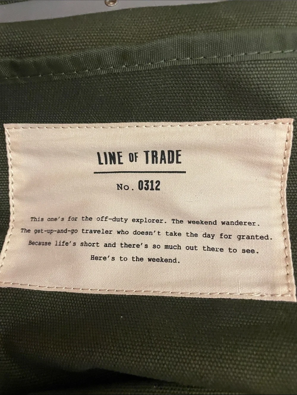 Line Of Trade Olive Canvas Duffel Bag with Brown Leather Trim